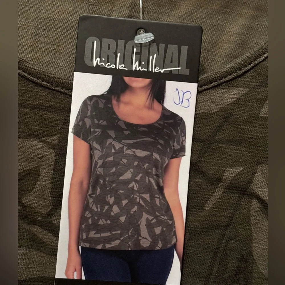 NICOLE MILLER Original NWT Camouflage Cotton T-Shirt - Picture 4 of 8